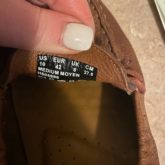 Hush Puppies brown leather loafers, size 10 - Picture 3 of 5